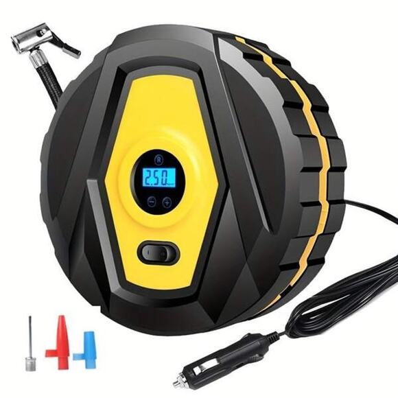 New Portable Automotive Tire Compressor Inflator Pump 9v Vehicle‎ Digital Light - Picture 4 of 4